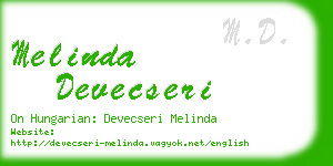 melinda devecseri business card